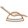 Mecedora de textileno blanco y madera maciza de álamo de vidaXL, Tumbonas - Ref: Foro24-363471, Precio: 204,79 €, Descuento: %
