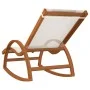 Rocking chair in white textilene and solid poplar wood by vidaXL, Loungers - Ref: Foro24-363471, Price: 176,13 €, Discount: %