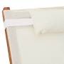 Schaukelstuhl aus weißem Textilene und massivem Pappelholz von vidaXL, Liegen - Ref: Foro24-363471, Preis: 204,79 €, Rabatt: %