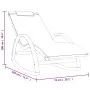 Rocking chair in white textilene and solid poplar wood by vidaXL, Loungers - Ref: Foro24-363471, Price: 176,13 €, Discount: %
