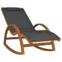 Rocking chair made of gray textilene and solid poplar wood. by vidaXL, Loungers - Ref: Foro24-363472, Price: 138,86 €, Discou...