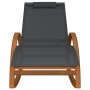 Rocking chair made of gray textilene and solid poplar wood. by vidaXL, Loungers - Ref: Foro24-363472, Price: 159,26 €, Discou...