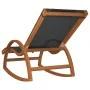 Rocking chair made of gray textilene and solid poplar wood. by vidaXL, Loungers - Ref: Foro24-363472, Price: 138,86 €, Discou...