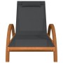 Tumbona con cojín textilene gris y madera maciza de álamo de vidaXL, Tumbonas - Ref: Foro24-363473, Precio: 151,60 €, Descuen...