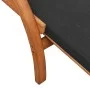 Lounger with gray textilene cushion and solid poplar wood by vidaXL, Loungers - Ref: Foro24-363473, Price: 182,93 €, Discount: %