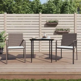 Garden chairs and cushions 2 pcs brown synthetic rattan 56x59x84cm by vidaXL, Garden chairs - Ref: Foro24-364093, Price: 97,6...