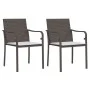 Garden chairs and cushions 2 pcs brown synthetic rattan 56x59x84cm by vidaXL, Garden chairs - Ref: Foro24-364093, Price: 97,6...