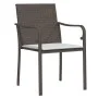Garden chairs and cushions 2 pcs brown synthetic rattan 56x59x84cm by vidaXL, Garden chairs - Ref: Foro24-364093, Price: 97,6...