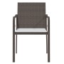 Gartenstühle und Kissen 2 Stück braunes synthetisches Rattan 56x59x84cm von vidaXL, Gartenstühle - Ref: Foro24-364093, Preis:...