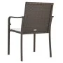 Garden chairs and cushions 2 pcs brown synthetic rattan 56x59x84cm by vidaXL, Garden chairs - Ref: Foro24-364093, Price: 97,6...