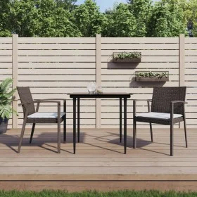 Gartenstühle Kissen 2 Stück synthetisches Rattan braun 56,5x57x83cm von vidaXL, Gartenstühle - Ref: Foro24-364095, Preis: 132...
