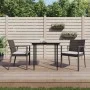 Sillas jardín cojines 2 uds ratán sintético marrón 56,5x57x83cm de vidaXL, Sillas de jardín - Ref: Foro24-364095, Precio: 131...