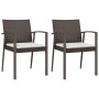 Gartenstühle Kissen 2 Stück synthetisches Rattan braun 56,5x57x83cm von vidaXL, Gartenstühle - Ref: Foro24-364095, Preis: 140...