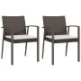 Sillas jardín cojines 2 uds ratán sintético marrón 56,5x57x83cm de vidaXL, Sillas de jardín - Ref: Foro24-364095, Precio: 131...