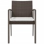 Gartenstühle Kissen 2 Stück synthetisches Rattan braun 56,5x57x83cm von vidaXL, Gartenstühle - Ref: Foro24-364095, Preis: 140...