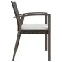 Sillas jardín cojines 2 uds ratán sintético marrón 56,5x57x83cm de vidaXL, Sillas de jardín - Ref: Foro24-364095, Precio: 131...