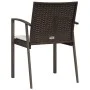 Garden chairs with 2 brown synthetic rattan cushions, 56.5x57x83cm by vidaXL, Garden chairs - Ref: Foro24-364095, Price: 131,...