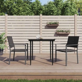 Gartenstühle 2 Stück schwarzes synthetisches Rattan 54x62,5x89 cm von vidaXL, Gartenstühle - Ref: Foro24-364098, Preis: 85,46...