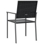 Gartenstühle 2 Stück schwarzes synthetisches Rattan 54x62,5x89 cm von vidaXL, Gartenstühle - Ref: Foro24-364098, Preis: 85,46...