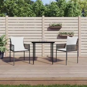 Sillas jardín y cojines 2 uds ratán sintético marrón 54x61x83cm de vidaXL, Sillas de jardín - Ref: Foro24-364100, Precio: 143...