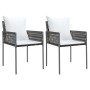 Garden chairs and cushions 2 pcs brown synthetic rattan 54x61x83cm by vidaXL, Garden chairs - Ref: Foro24-364100, Price: 140,...