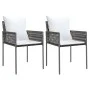 Garden chairs and cushions 2 pcs brown synthetic rattan 54x61x83cm by vidaXL, Garden chairs - Ref: Foro24-364100, Price: 143,...