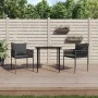 Sillas jardín y cojines 2 uds ratán sintético negro 54x61x83 cm de vidaXL, Sillas de jardín - Ref: Foro24-364101, Precio: 162...