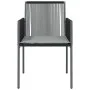 Gartenstühle mit Kissen 2 Stück schwarzes PE-Rattan 54x60,5x83,5cm von vidaXL, Gartenstühle - Ref: Foro24-364102, Preis: 146,...