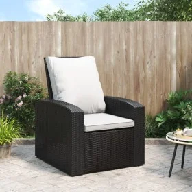 Garden recliner with black synthetic rattan cushions by vidaXL, Garden chairs - Ref: Foro24-364105, Price: 177,20 €, Discount: %