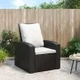Gartenliege mit schwarzen synthetischen Rattankissen von vidaXL, Gartenstühle - Ref: Foro24-364105, Preis: 177,20 €, Rabatt: %