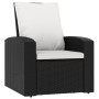 Garden recliner with black synthetic rattan cushions by vidaXL, Garden chairs - Ref: Foro24-364105, Price: 194,10 €, Discount: %