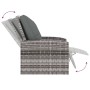 Gartensessel mit synthetischen Rattankissen grau von vidaXL, Gartenstühle - Ref: Foro24-364104, Preis: 205,32 €, Rabatt: %
