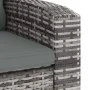 Reclining garden armchair with gray synthetic rattan cushions by vidaXL, Garden chairs - Ref: Foro24-364104, Price: 204,82 €,...