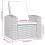 Gartensessel mit synthetischen Rattankissen grau von vidaXL, Gartenstühle - Ref: Foro24-364104, Preis: 205,32 €, Rabatt: %