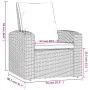 Gartensessel mit synthetischen Rattankissen grau von vidaXL, Gartenstühle - Ref: Foro24-364104, Preis: 201,63 €, Rabatt: %