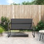 2-Sitzer Gartenbank Stahl mit anthrazitgrauem Kissen von vidaXL, Gartenbänke - Ref: Foro24-364106, Preis: 87,79 €, Rabatt: %