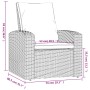 Garden recliner with black synthetic rattan cushions by vidaXL, Garden chairs - Ref: Foro24-364105, Price: 194,10 €, Discount: %