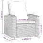 Gartenliege mit schwarzen synthetischen Rattankissen von vidaXL, Gartenstühle - Ref: Foro24-364105, Preis: 177,20 €, Rabatt: %