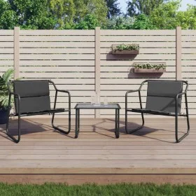 Gartenmöbel-Set 3-teilig und anthrazitgraue Stahlkissen von vidaXL, Gartensets - Ref: Foro24-364107, Preis: 98,57 €, Rabatt: %
