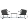 Juego muebles de jardín 3 pzas y cojines acero gris antracita de vidaXL, Conjuntos de jardín - Ref: Foro24-364107, Precio: 10...