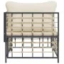 Garten-Ecksofa mit beigen synthetischen Rattankissen von vidaXL, Modulare Sofas für den Außenbereich - Ref: Foro24-364130, Pr...