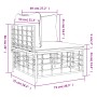 Garten-Ecksofa mit beigen synthetischen Rattankissen von vidaXL, Modulare Sofas für den Außenbereich - Ref: Foro24-364130, Pr...