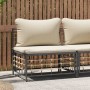Central garden sofa with beige synthetic rattan cushions by vidaXL, Modular outdoor sofas - Ref: Foro24-364131, Price: 62,36 ...