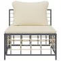 Central garden sofa with beige synthetic rattan cushions by vidaXL, Modular outdoor sofas - Ref: Foro24-364131, Price: 59,42 ...