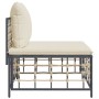 Central garden sofa with beige synthetic rattan cushions by vidaXL, Modular outdoor sofas - Ref: Foro24-364131, Price: 62,36 ...