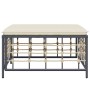 Gartenhocker mit beigem synthetischem Rattankissen von vidaXL, Modulare Sofas für den Außenbereich - Ref: Foro24-364132, Prei...