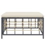 Gartenhocker mit beigem synthetischem Rattankissen von vidaXL, Modulare Sofas für den Außenbereich - Ref: Foro24-364132, Prei...