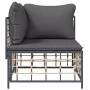 Garden corner sofa with dark gray synthetic rattan cushions by vidaXL, Modular outdoor sofas - Ref: Foro24-364134, Price: 68,...