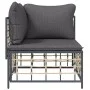 Garden corner sofa with dark gray synthetic rattan cushions by vidaXL, Modular outdoor sofas - Ref: Foro24-364134, Price: 67,...
