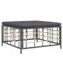 Garden stool with dark gray synthetic rattan cushion by vidaXL, Modular outdoor sofas - Ref: Foro24-364136, Price: 45,40 €, D...